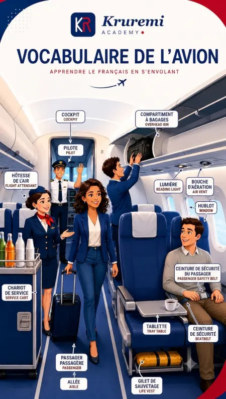 Le vocabulaire de l'avion